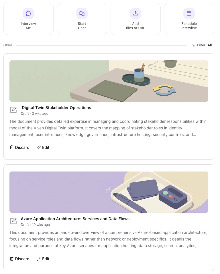 Train Now — capture actions and draft artifacts